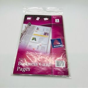 NWT Avery Business Card Binder Pages, 8 Cards/Sheet, 5 Pages/Pack